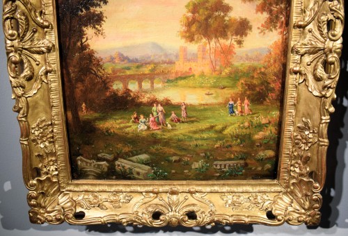 Paysages arcadiens, École romaine du XVIIIe siècle - Louis XV